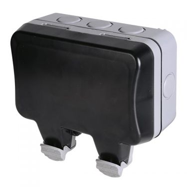 Click Here To Enlarge This Photo Of Weatherproof 13A Double Switched Socket Outlet WP22 