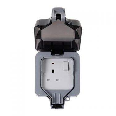 Click Here To Enlarge This Photo Of Weatherproof 13A Single Switched Socket Outlet WP21 