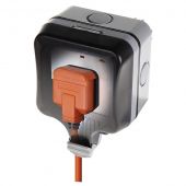 Weatherproof 13A Single Switched Socket Outlet WP21 