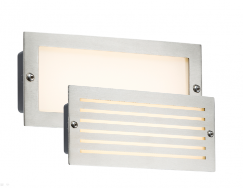 Click Here To Enlarge This Photo Of LED Recessed Brick Light 5W Brushed Steel Fascia