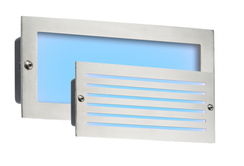 Click Here To Enlarge This Photo Of LED Recessed Brick Light 5W Brushed Steel Fascia