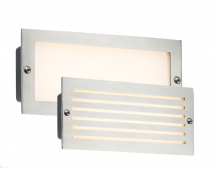 LED Recessed Brick Light 5W Brushed Steel Fascia