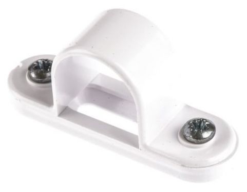 Click Here To Enlarge This Photo Of 20mm White PVC Spacer Bar Saddle