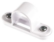 25mm White PVC Spacer Bar Saddle