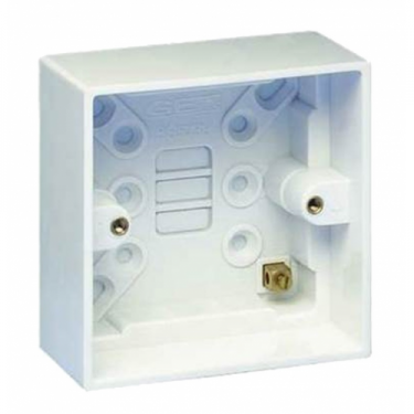 Click Here To Enlarge This Photo Of Hager Sollysta Surface Single Moulded Box 46mm WMPB1/46