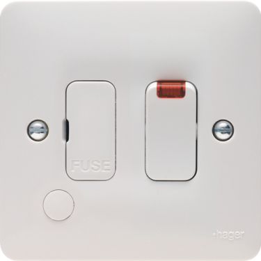 Click Here To Enlarge This Photo Of Hager Sollysta 13A Fused Connection Unit Switched With LED Indicator And Flex Outlet WMSSU83FON