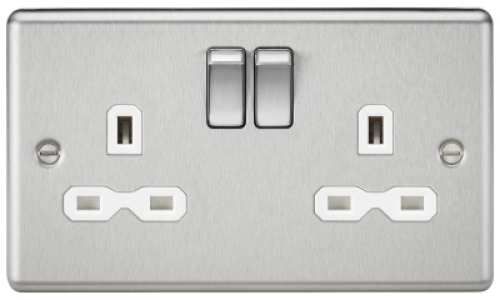 Click Here To Enlarge This Photo Of 13A 2G DP Switched Socket In Brushed Chrome Finish